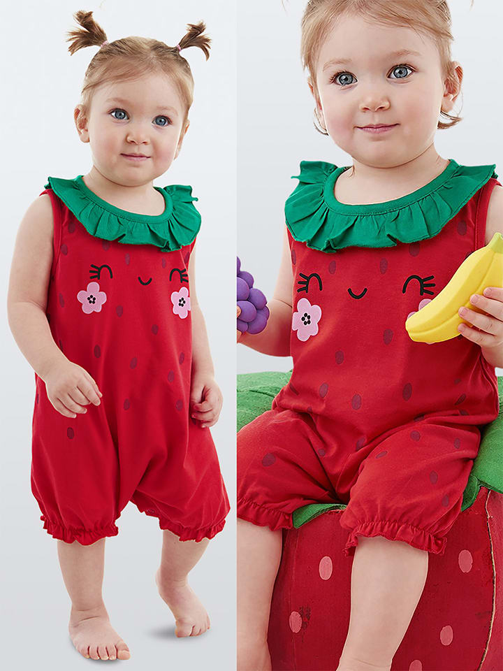 Jumpsuit "Strawberry" rood