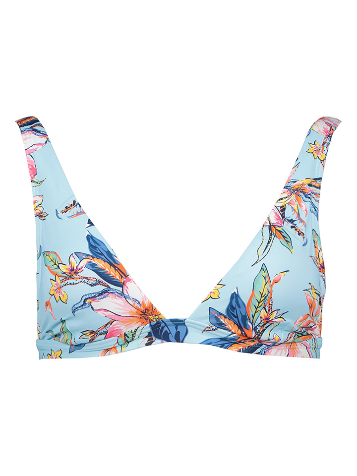 Bikini-Oberteil in Hellblau/ Bunt