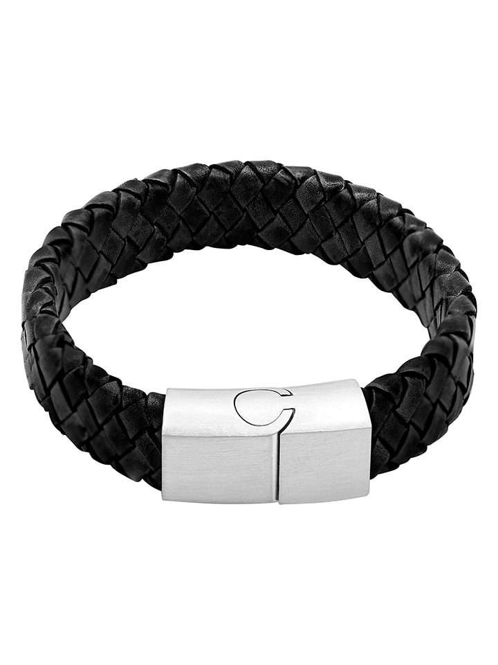 Leder-Armband in Schwarz
