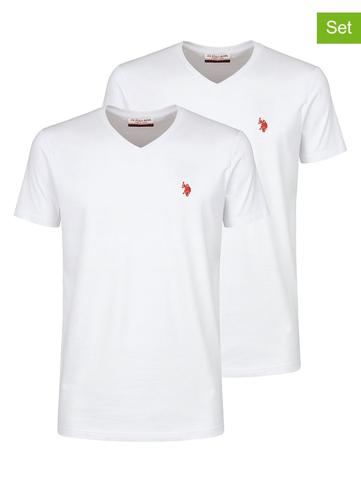 2er-Set: Shirts in Weiß
