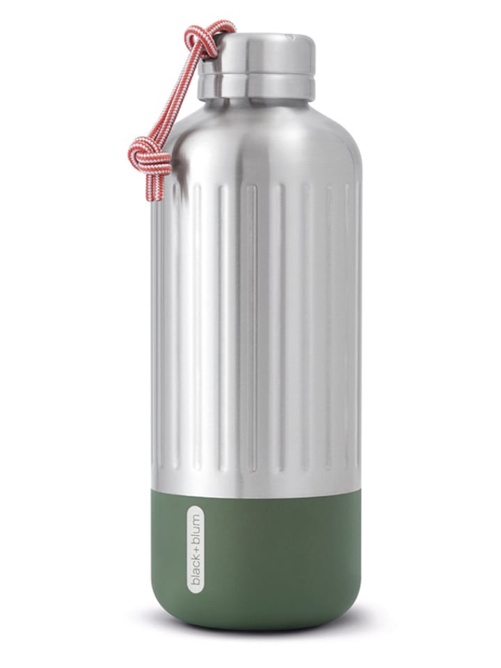 Isolierflasche "Explorer" in Silber/ Grün - 850 ml