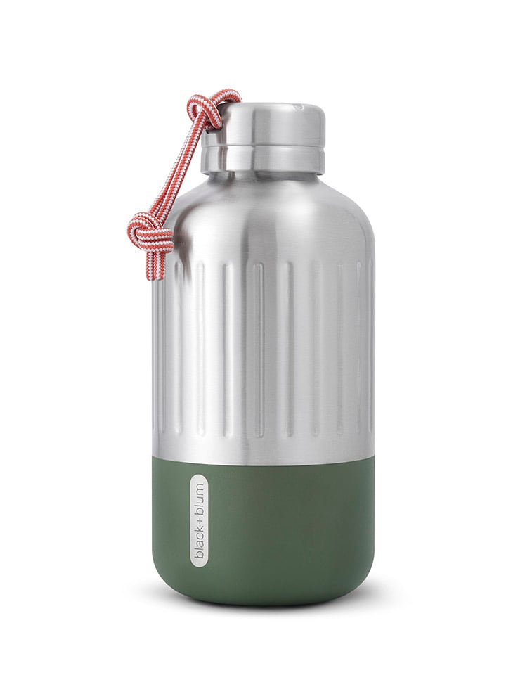 Butelka termiczna "Explorer" w kolorze srebrno-zielonym - 650 ml