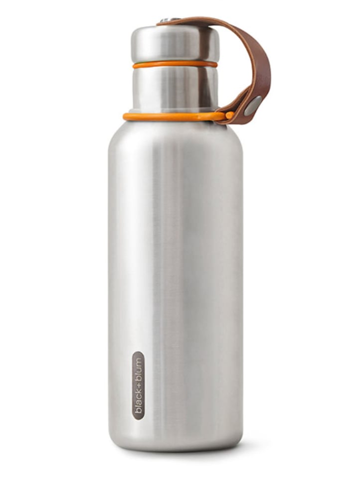 Isolierflasche in Silber/ Orange - 500 ml