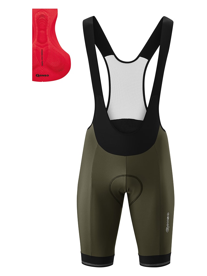 Fahrradshorts "Sitivo" in Khaki/ Schwarz
