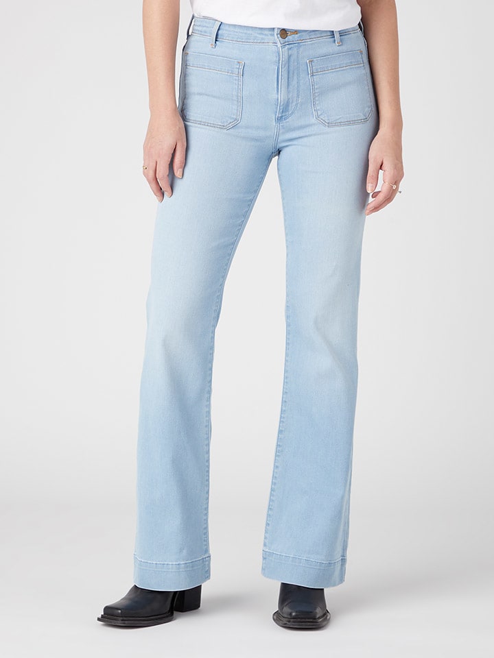 Jeans "West Coast" - Flared fit - in Hellblau