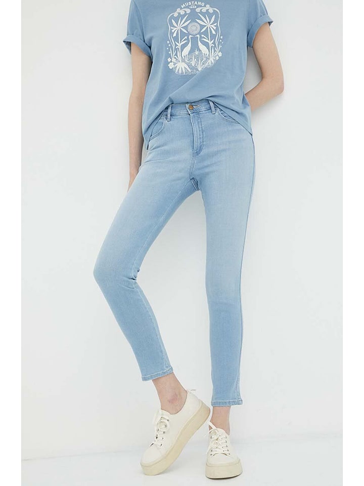 Dżinsy - Skinny fit - w kolorze błękitnym