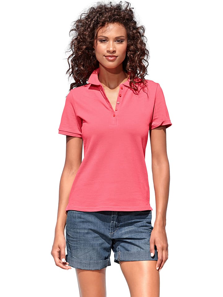 Poloshirt in Koralle