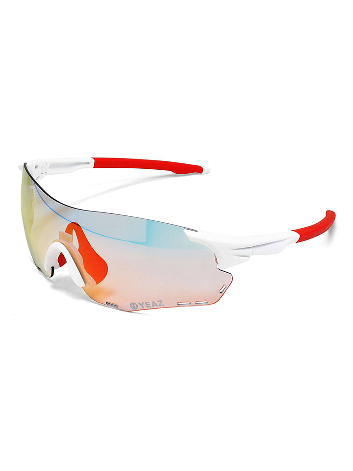 Unisex-Sportbrille "Sunelation" in Weiß/ Rot