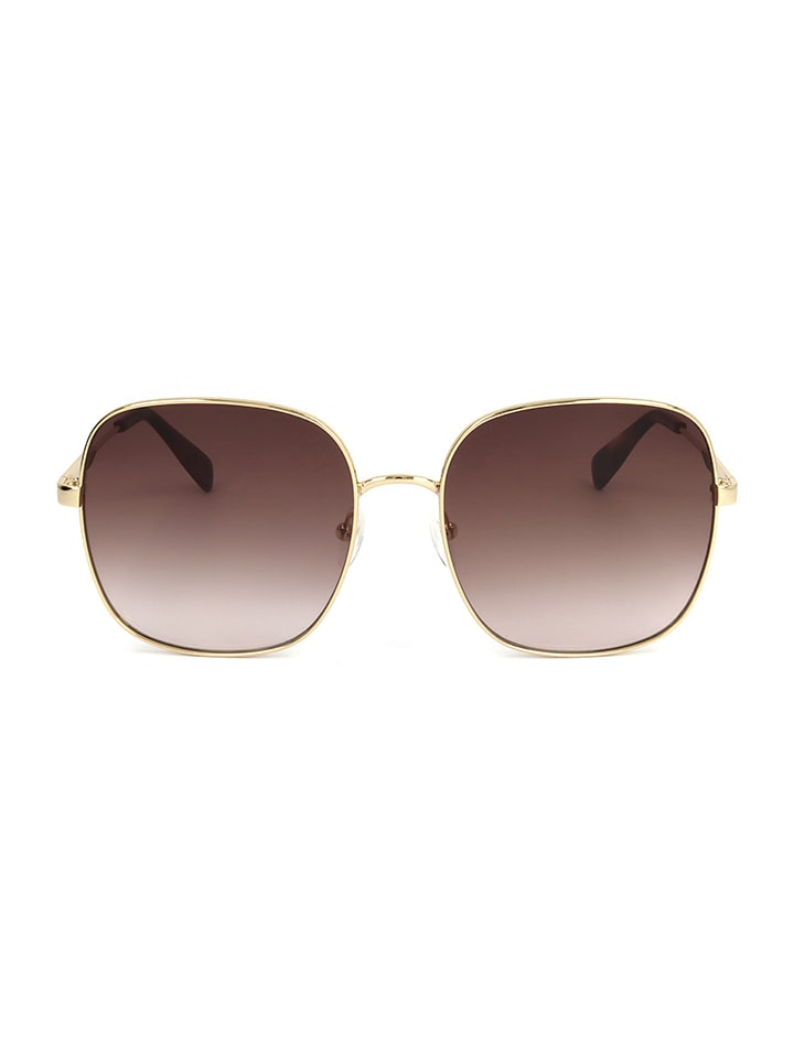 Damen-Sonnenbrille in Gold/ Bordeaux