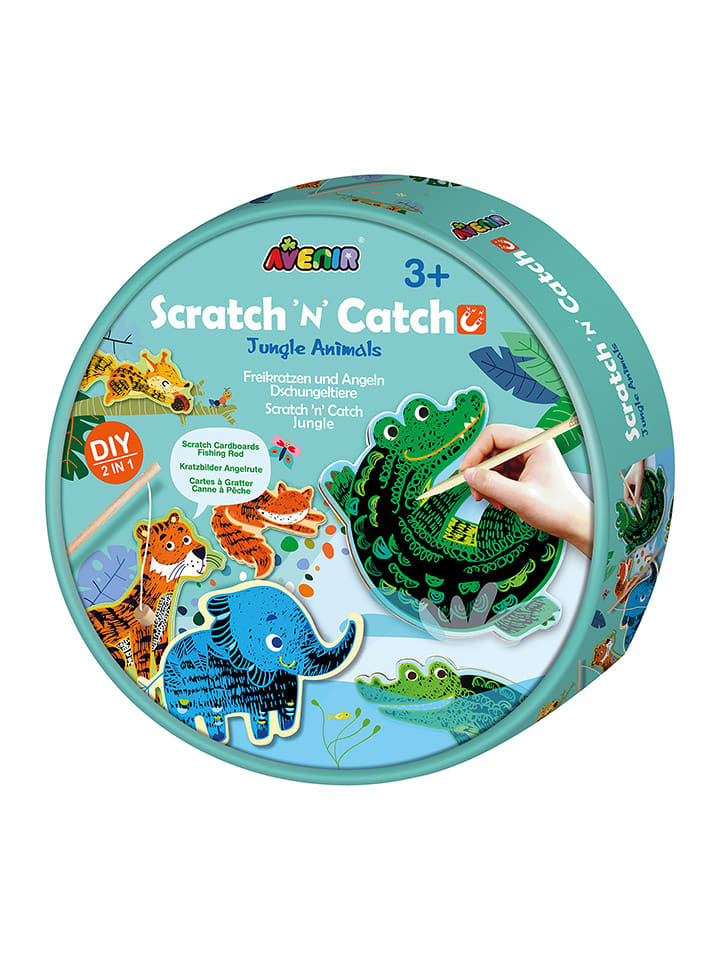 2in1-Kratzbilder-Angelspiel "Dschungeltiere" - ab 3 Jahren