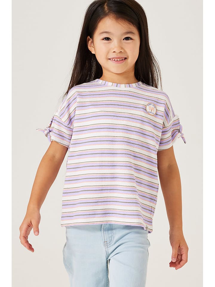 Shirt in Flieder/ Creme/ Apricot