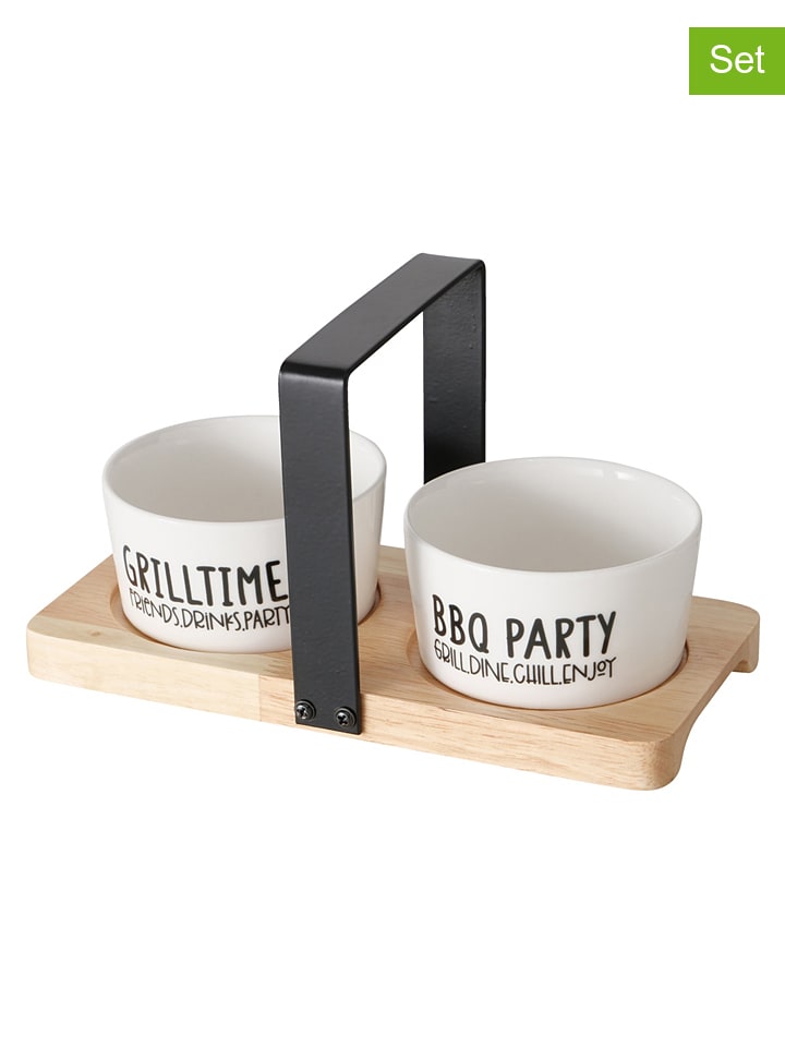 3-częściowy zestaw "Grillhouse" w kolorze białym
