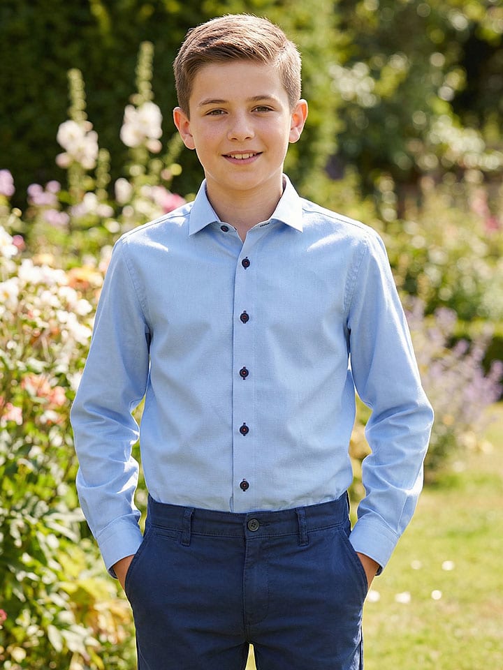 Koszula - Super Slim fit - w kolorze niebieskim