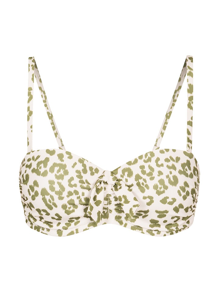 Biustonosz bikini w kolorze biało-zielonym