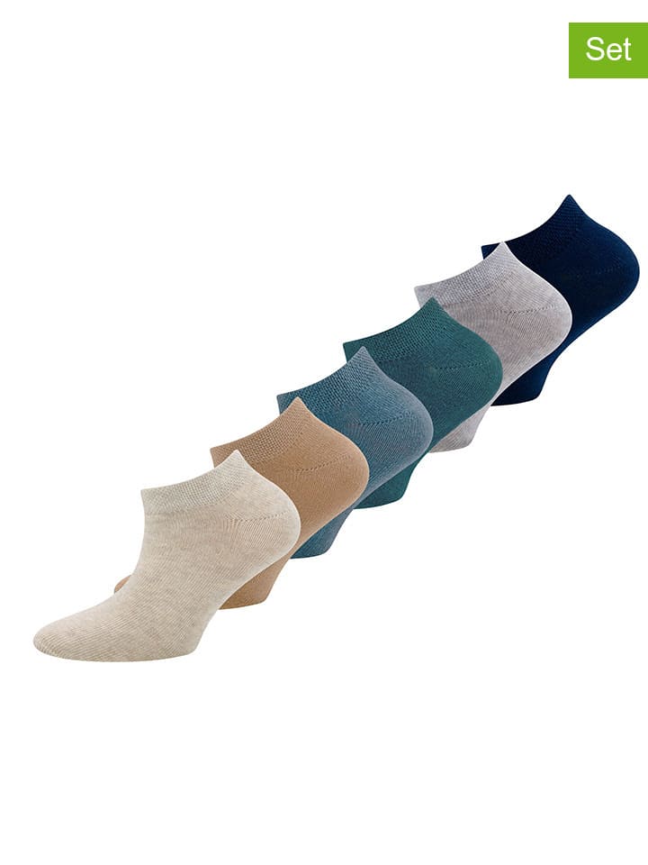 6er-Set: Socken "Uni" in Beige/ Blau/ Grau