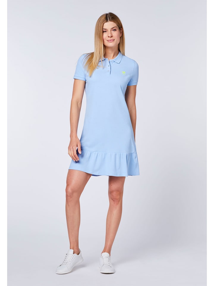 Polokleid in Hellblau