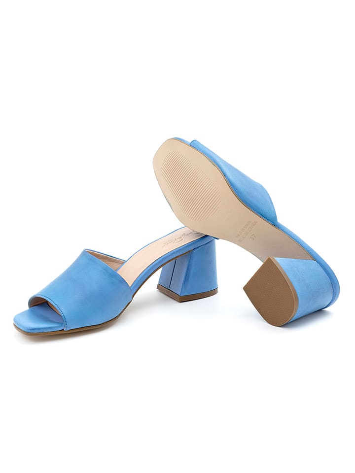 ORTIZ REED Leren slippers Calais blauw goedkoop kopen limango