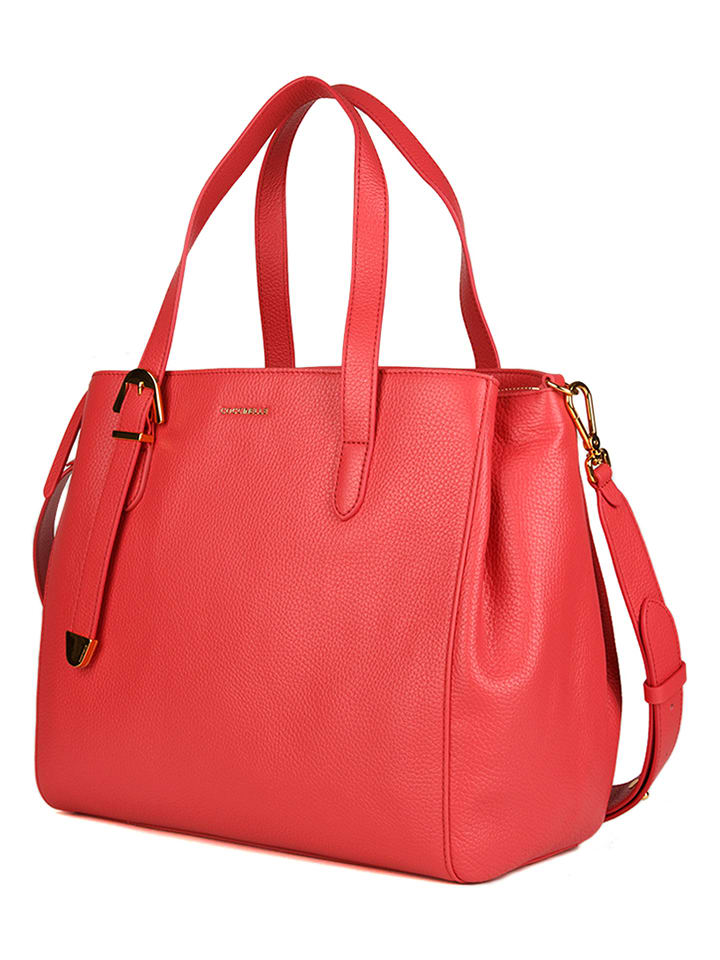 COCCINELLE Leren handtas koraalrood B 31 x H 28 x D 14 cm goedkoop kopen limango