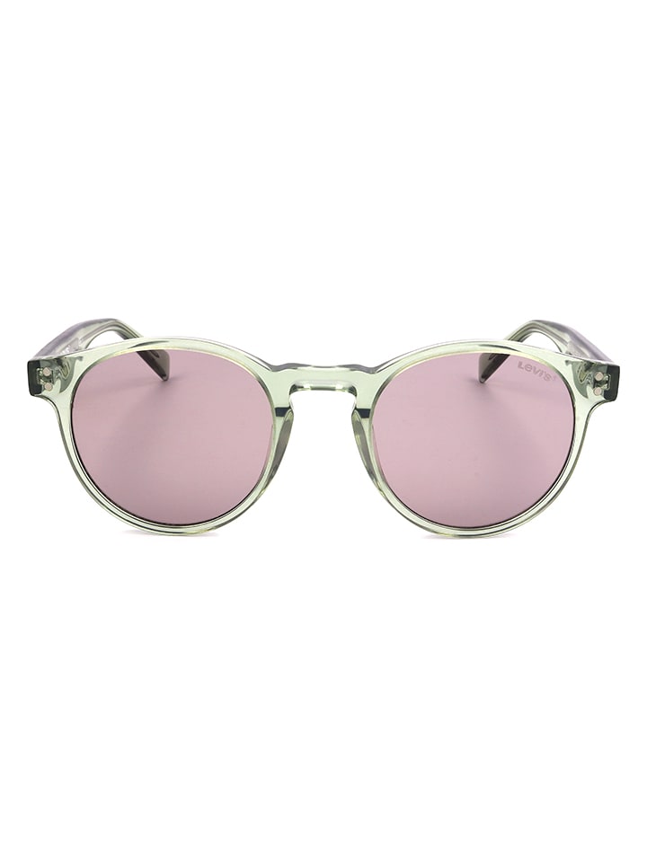 Herren-Sonnenbrille in Hellgrün/ Rosa