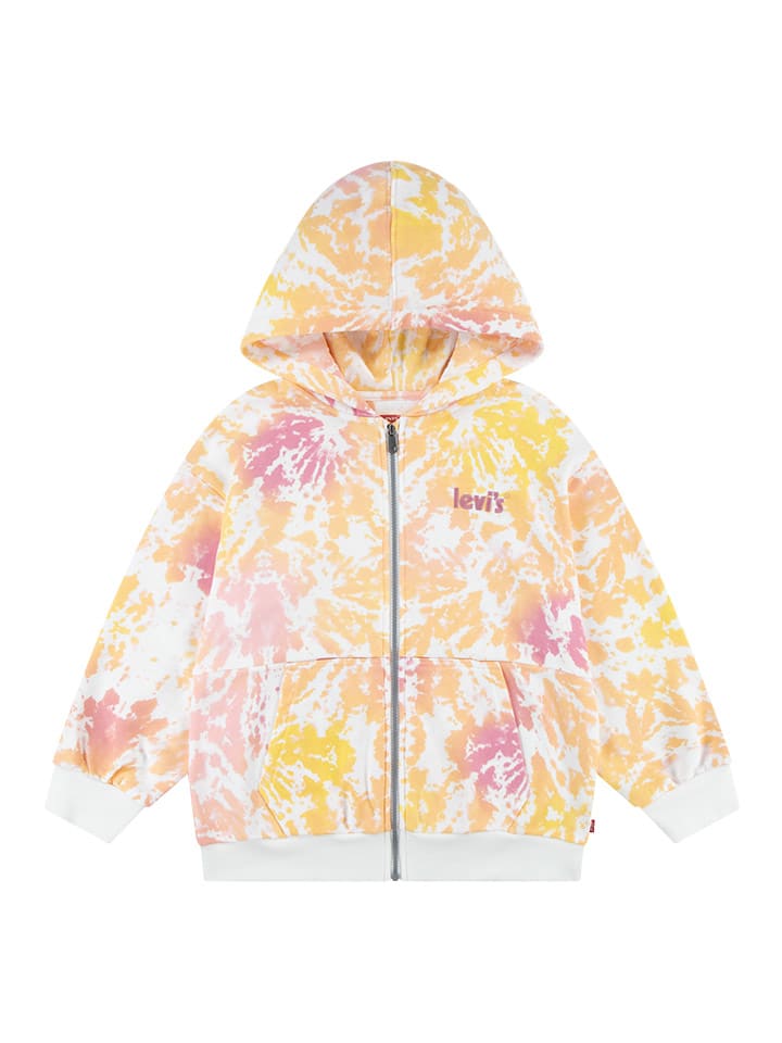 Sweatvest wit/geel