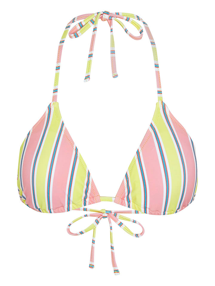 Bikini-Oberteil "Lana" in Rosa/ Gelb