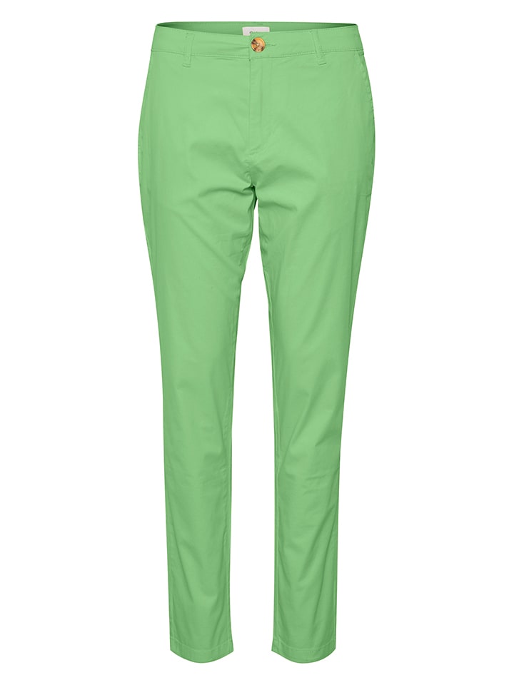 Spodnie chino "Phila" w kolorze zielonym