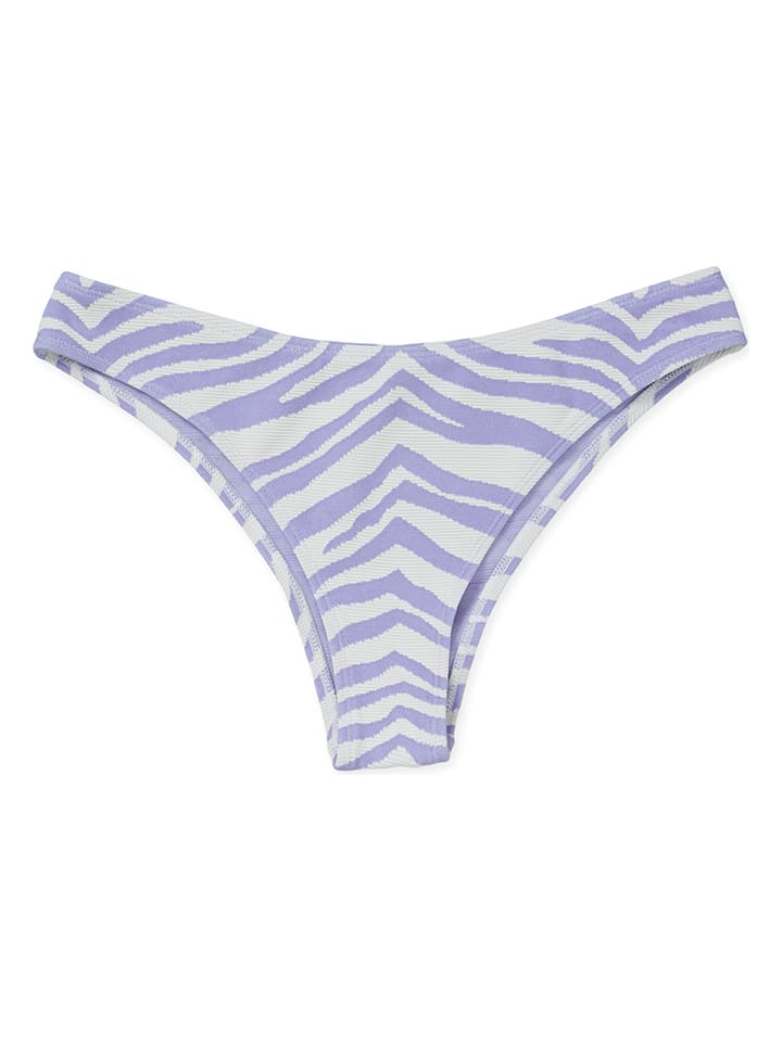 Bikinislip paars/wit