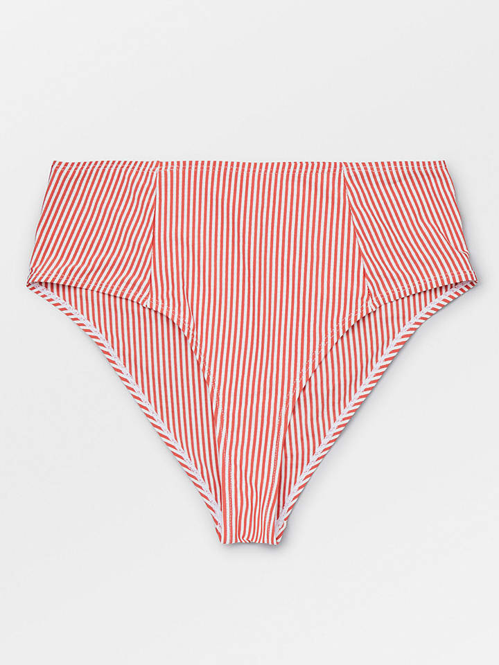 Figi bikini w kolorze czerwono-białym