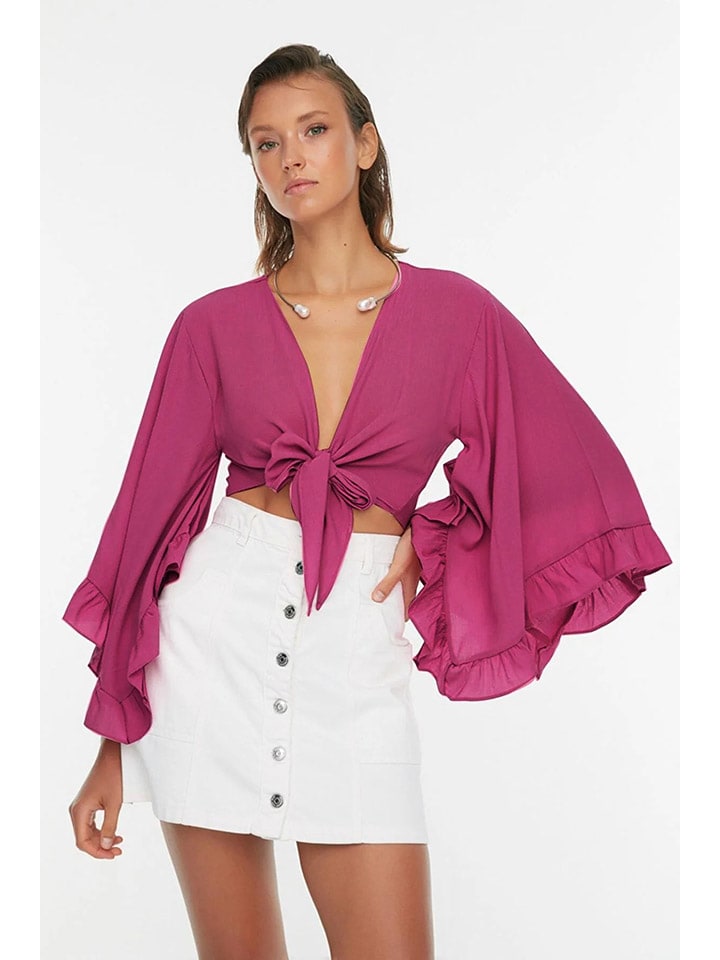 Bluse in Fuchsia