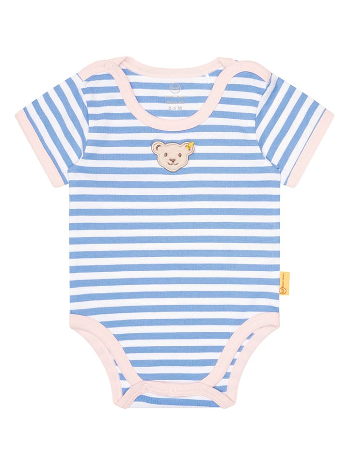 Steiff Romper blauw wit goedkoop kopen limango