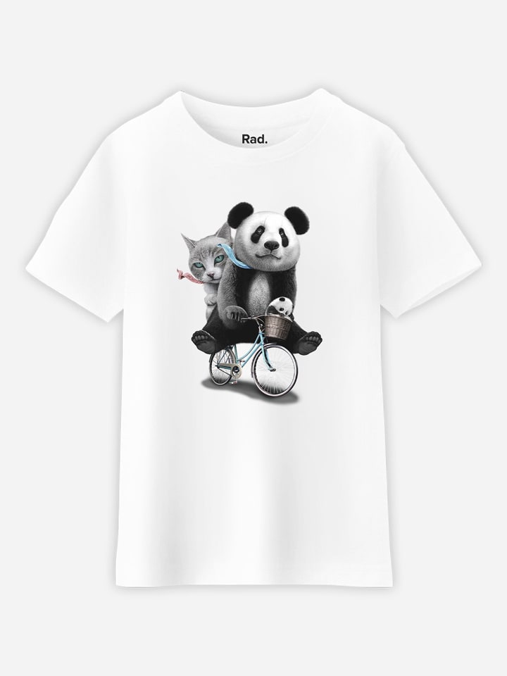 Koszulka "Panda Bicycle" w kolorze białym