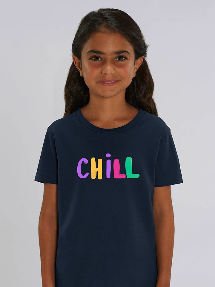 Koszulka "Chill" w kolorze granatowym