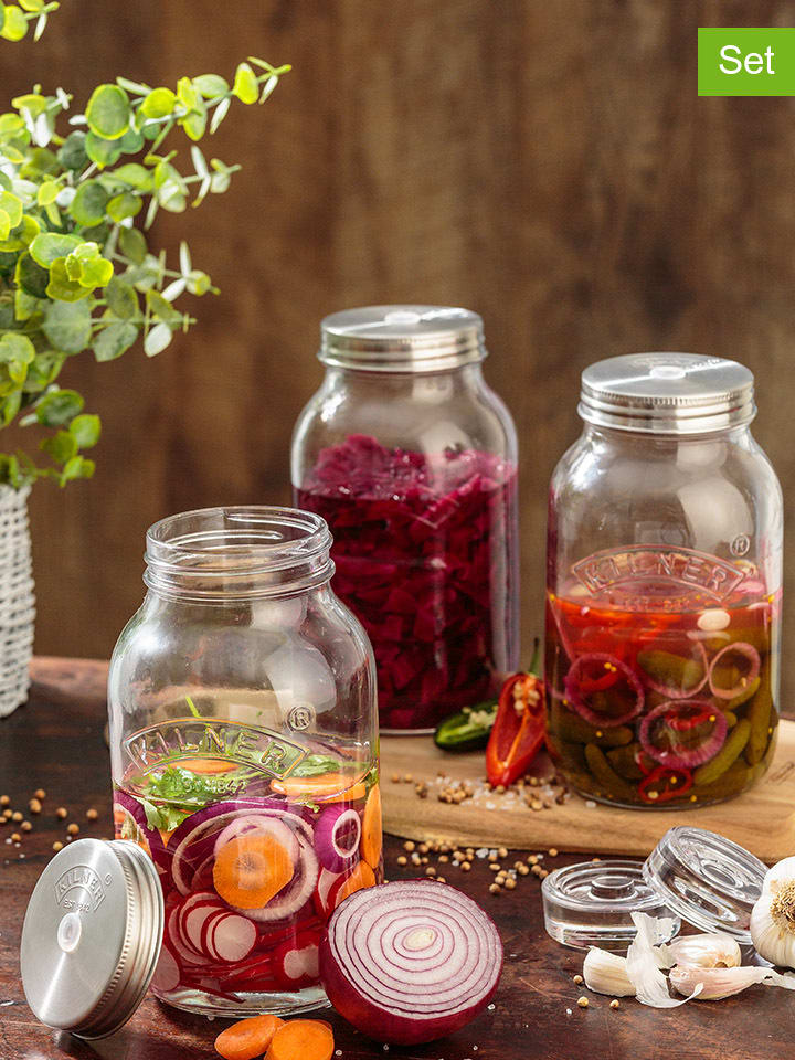 2er-Set: Fermentier-Gläser in Transparent - 1 l