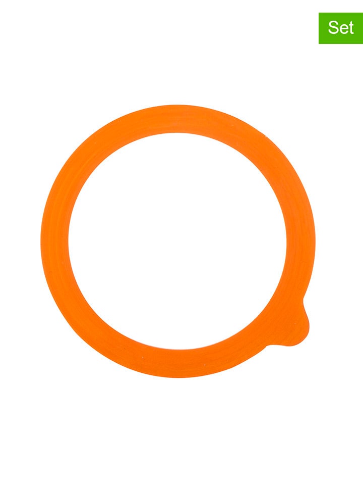 6er-Set: Einkochringe "3 l" in Orange