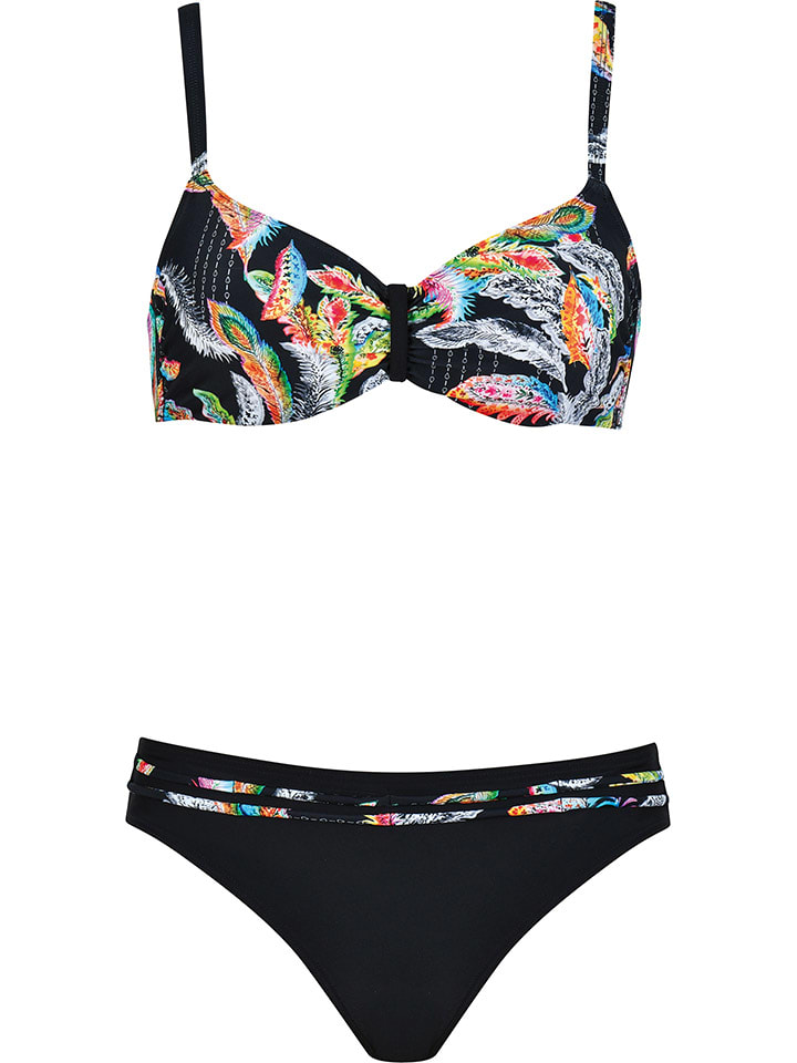 Bikini w kolorze czarnym ze wzorem