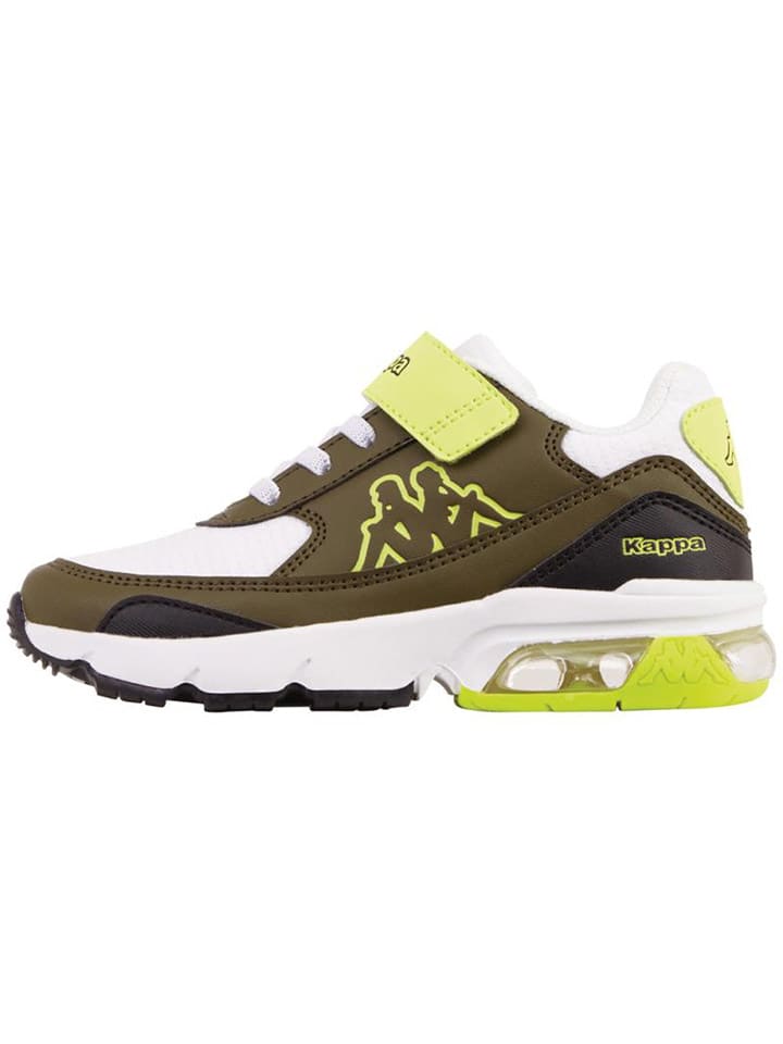 Sneakers "Harlem" in Weiß/ Khaki/ Gelb