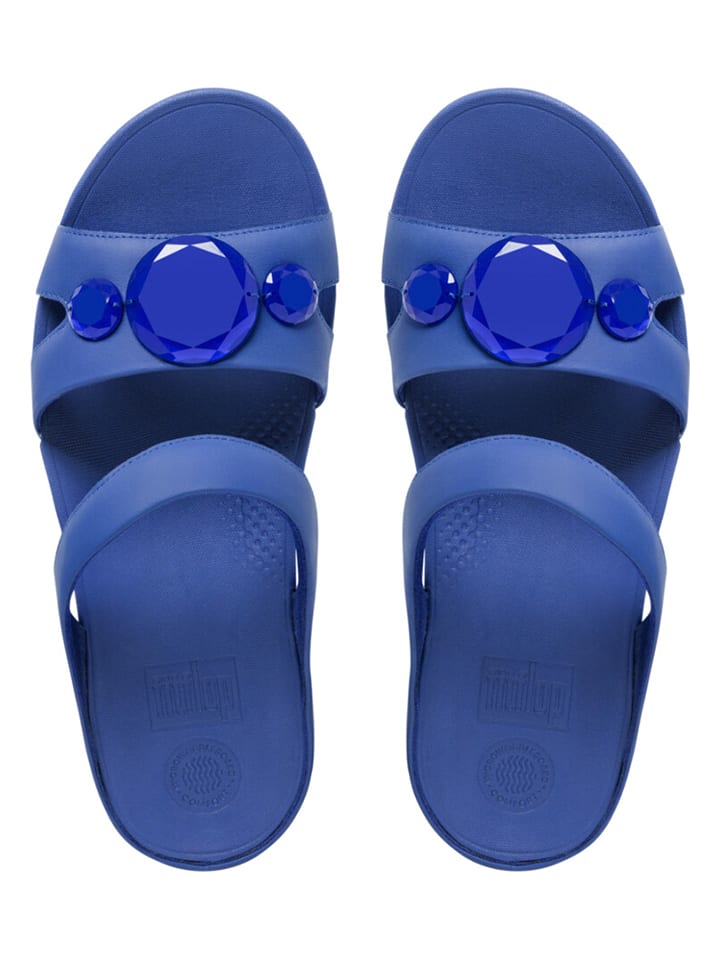 fitflop Sleehakslippers blauw goedkoop kopen limango