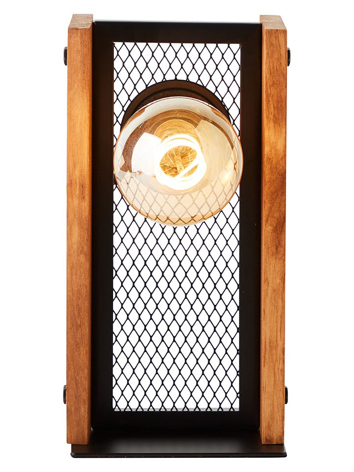 Tischleuchte "Calandra" in Braun/ Schwarz - (B)12 x (H)23,7 x (T)12 cm