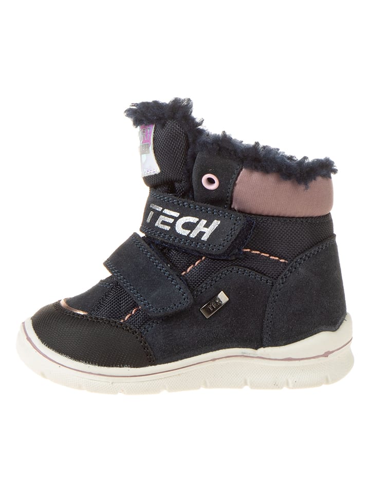 Leren boots donkerblauw