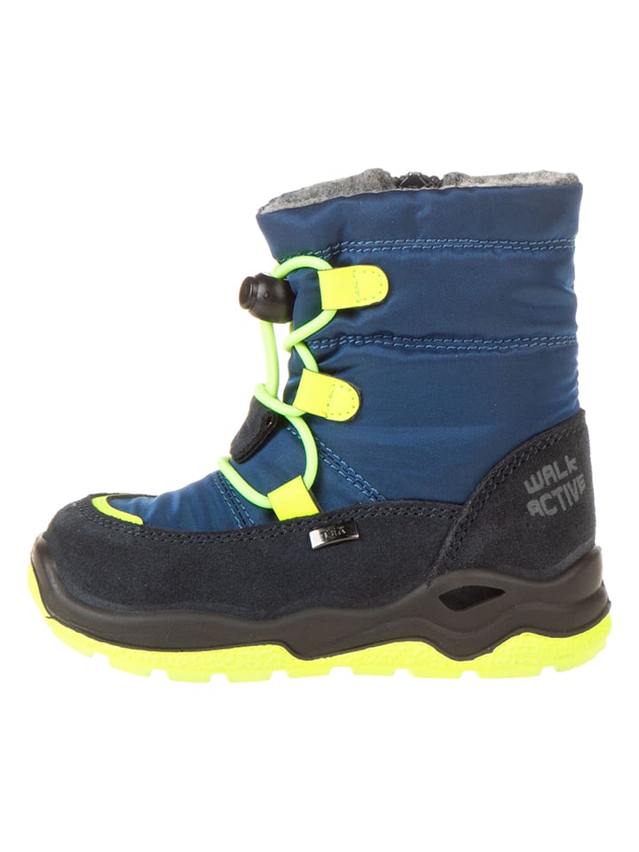 Leren boots donkerblauw