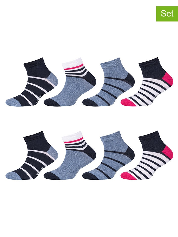 camano 8er-Set: Socken in Dunkelblau/ Blau/ Weiß günstig kaufen | limango