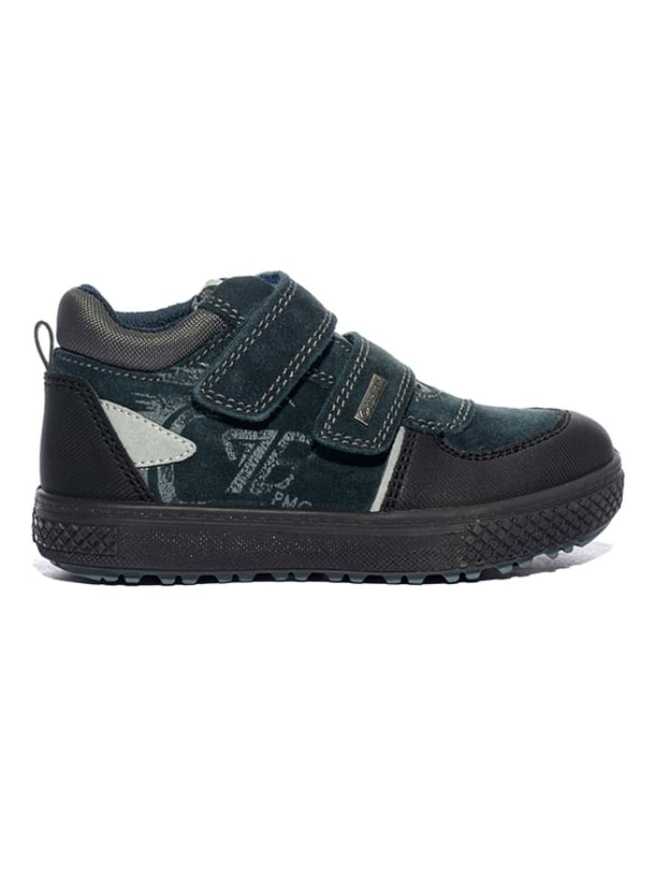 Skórzane sneakersy w kolorze granatowym