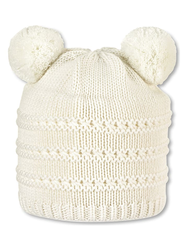Strickmütze in Creme