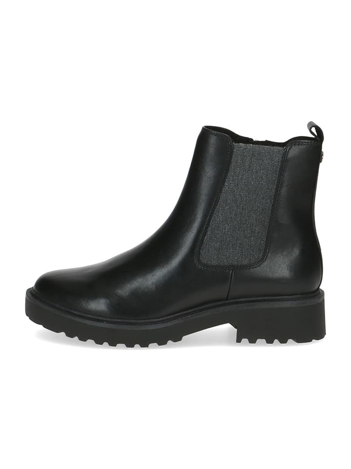 Leder-Boots in Schwarz