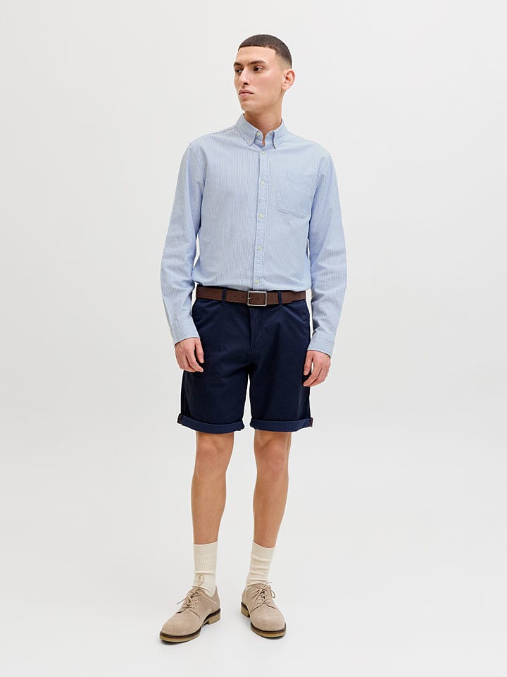 Koszula "Classic" - Slim fit - w kolorze biało-błękitnym