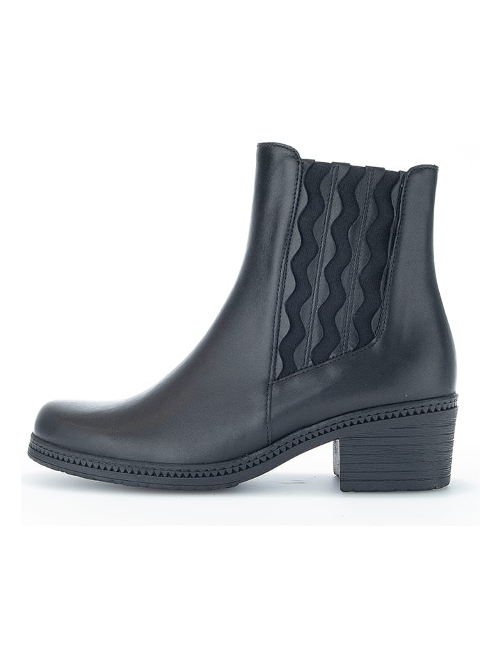 Leder-Boots in Schwarz
