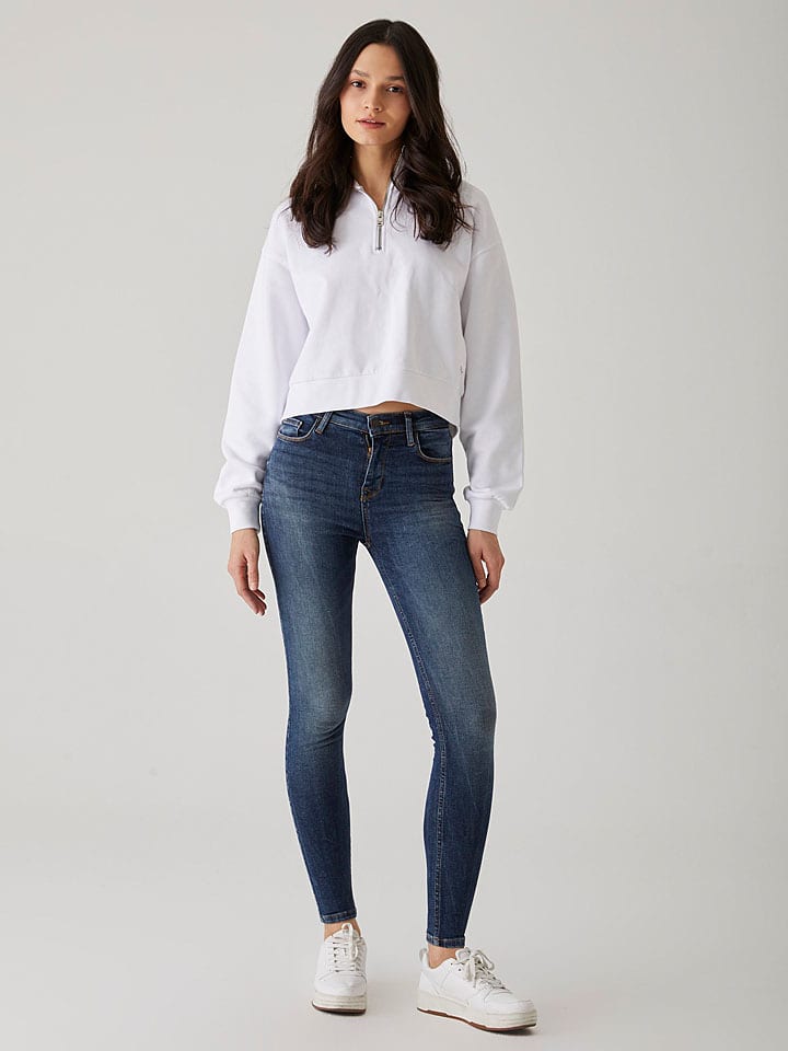 Spijkerbroek "Amy X" - skinny fit - donkerblauw
