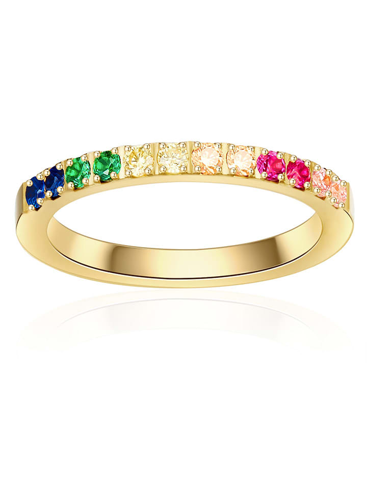 Vergold. Ring mit Edelsteinen
