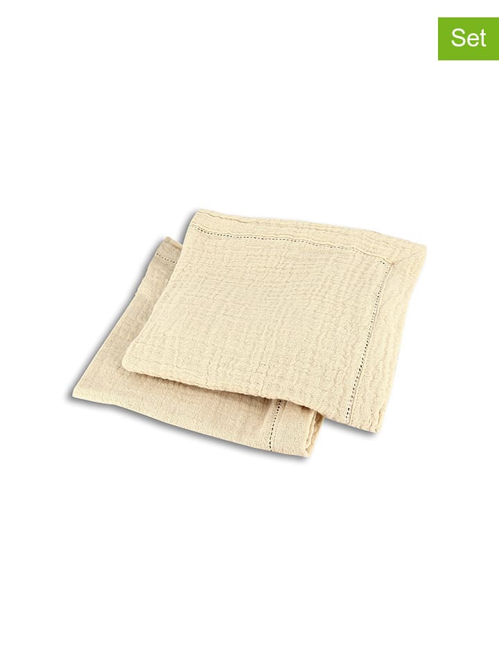 2er-Set: Servietten in Beige - (L)40 x (B)40 cm