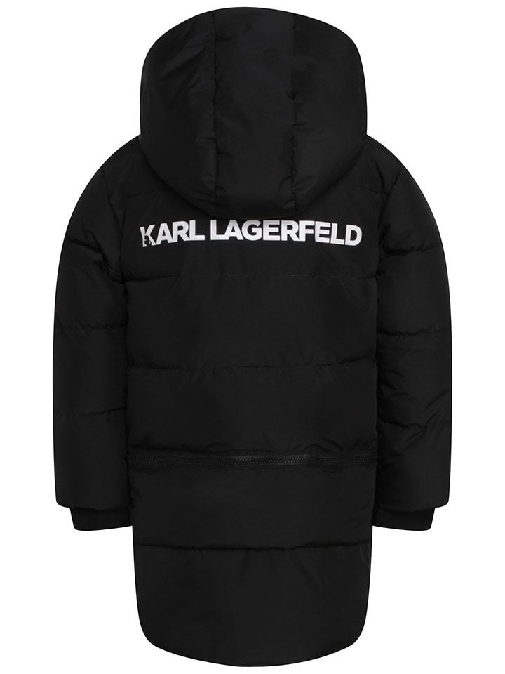 Karl Lagerfeld Kids Winterjas zwart goedkoop kopen limango